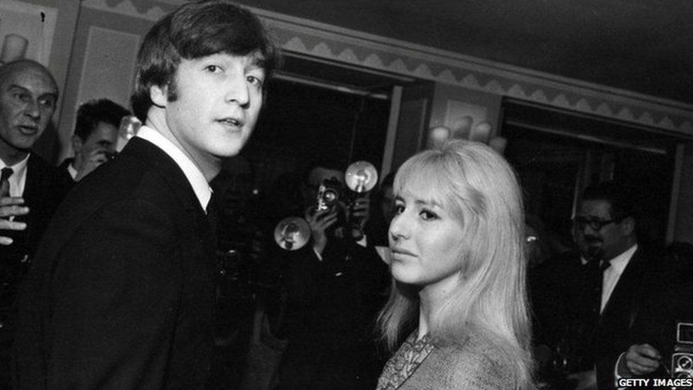John Lennon with his first wife Cynthia whom he met at Liverpool College of Art