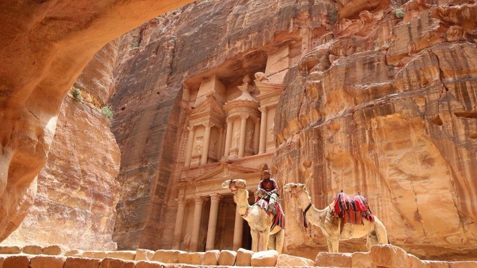 The Treasury Building in the ancient city of Petra