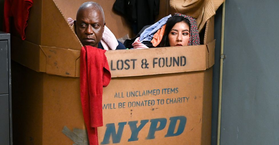 BROOKLYN NINE-NINE -- "The Jimmy Jab Games II" Episode 704 -- Pictured: (l-r) Andre Braugher as Ray Holt, Stephanie Beatriz as Rosa Diaz