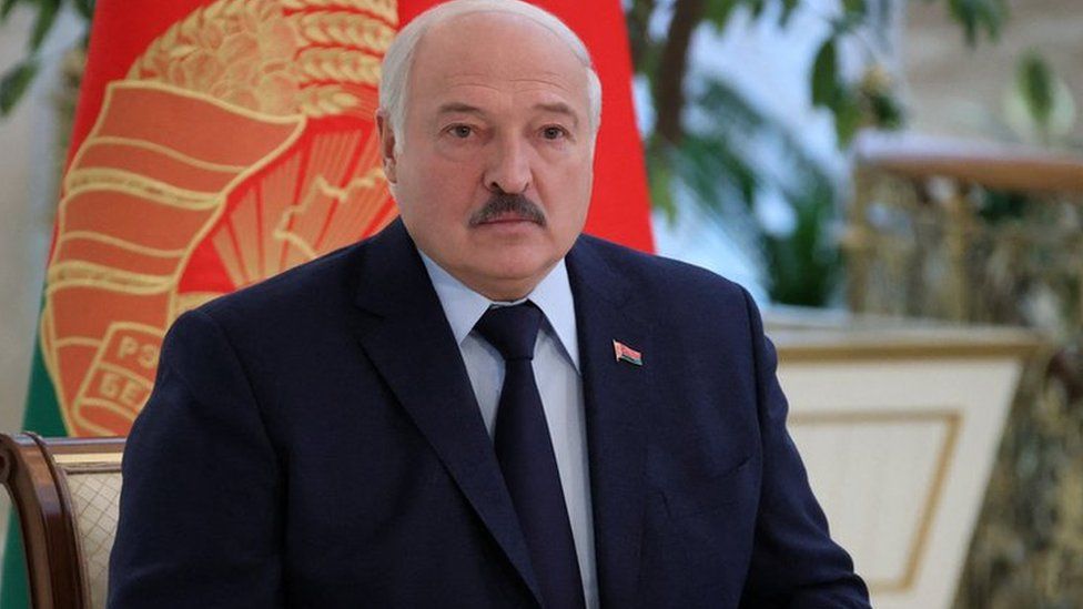 Belarus' leader Alexander Lukashenko attends a news conference in Minsk, Belarus, February 16, 2023.