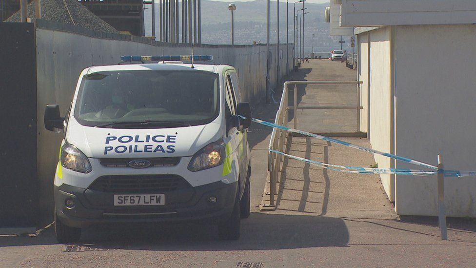 Police at Helensburgh pier