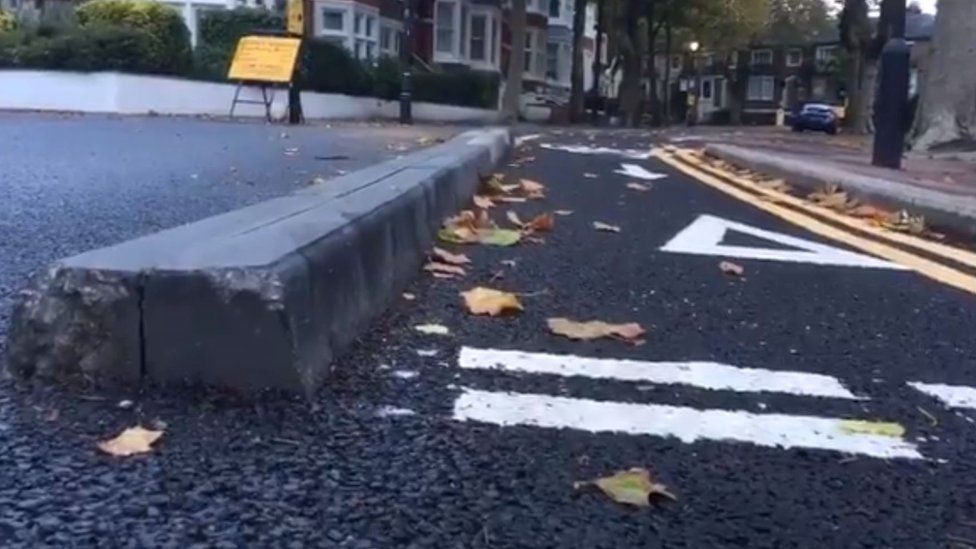 Southend's 'dangerous' cycle divider to be removed BBC News