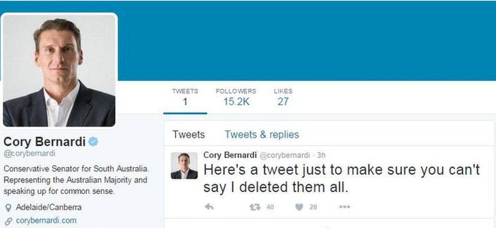 Australian senator deletes tweets after Voltaire gaffe - BBC News