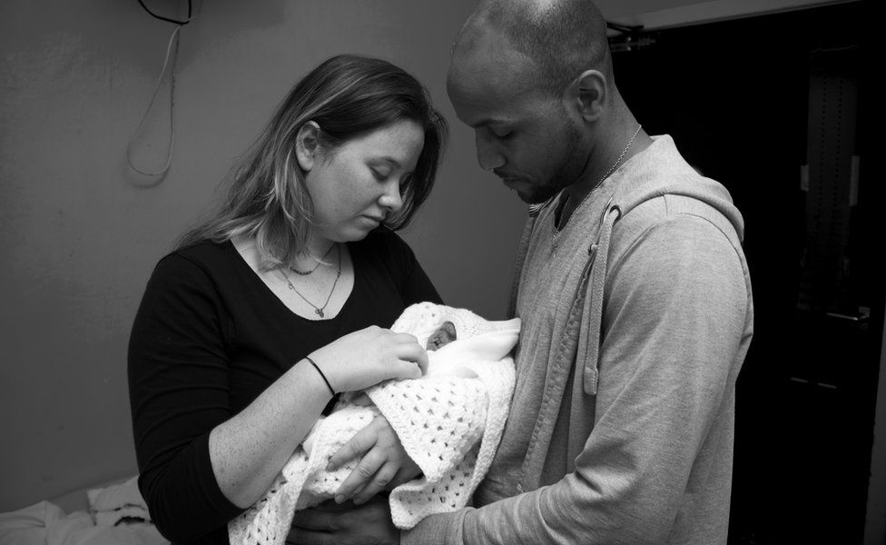 Claire Cullen-Delsol with husband Wayne and baby Alex