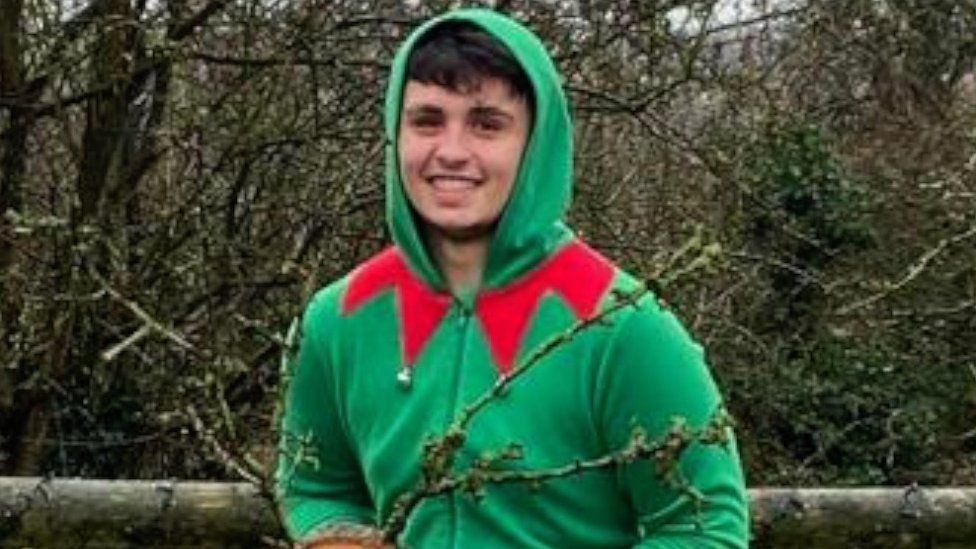 Dylan Price dressed as an elf