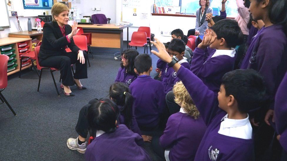 First Minister Nicola Sturgeon visited the school last week