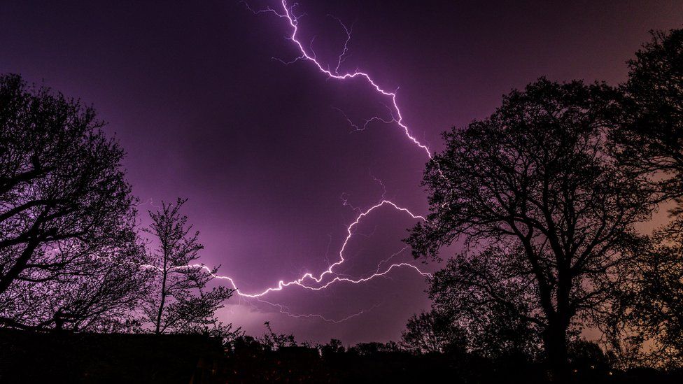 Lightning in West Wellow