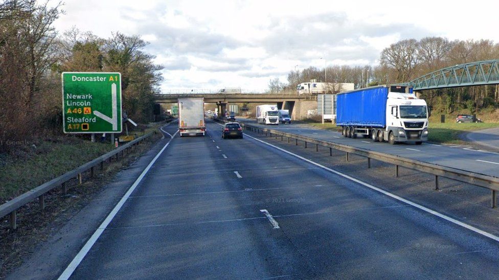 A1 in Newark, Nottinghamshire