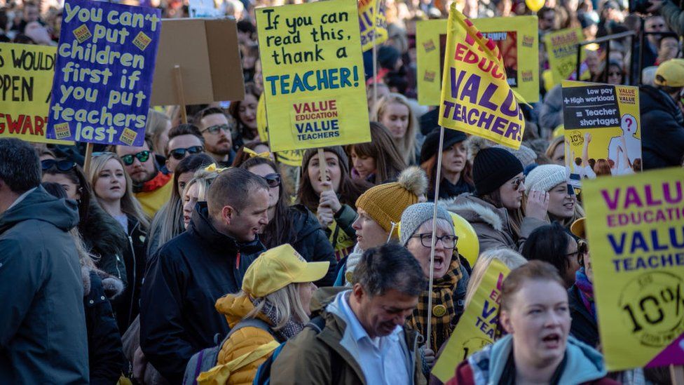 teachers protest