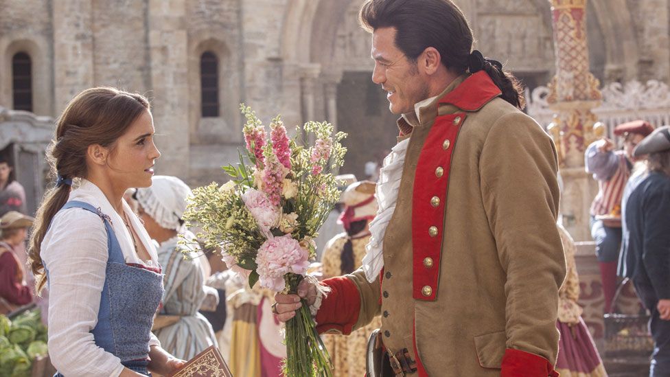 Emma Watson and Luke Evans in Beauty and the Beast
