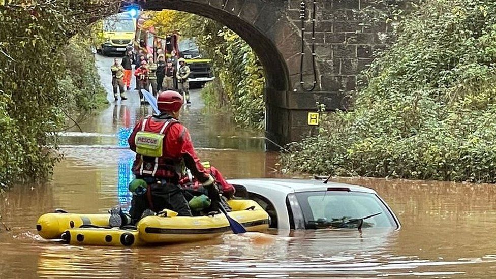 Rescue service in attendance in Backwell