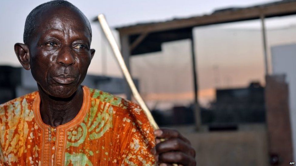 Senegalese drum master Doudou Ndiaye Rose in 2010