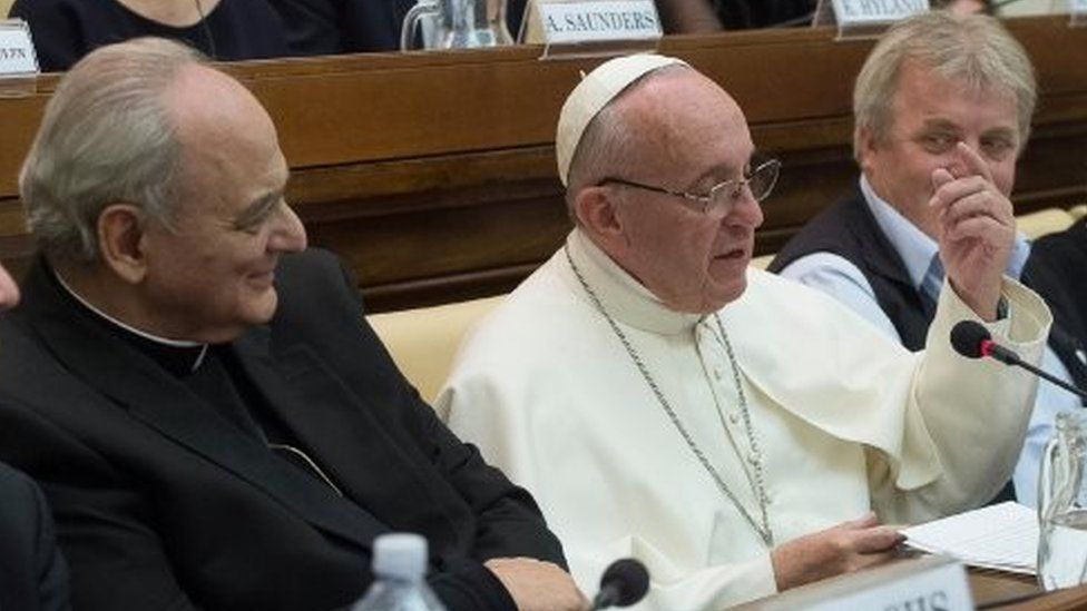 Pope Francis at a Vatican summit (04 June 2016)