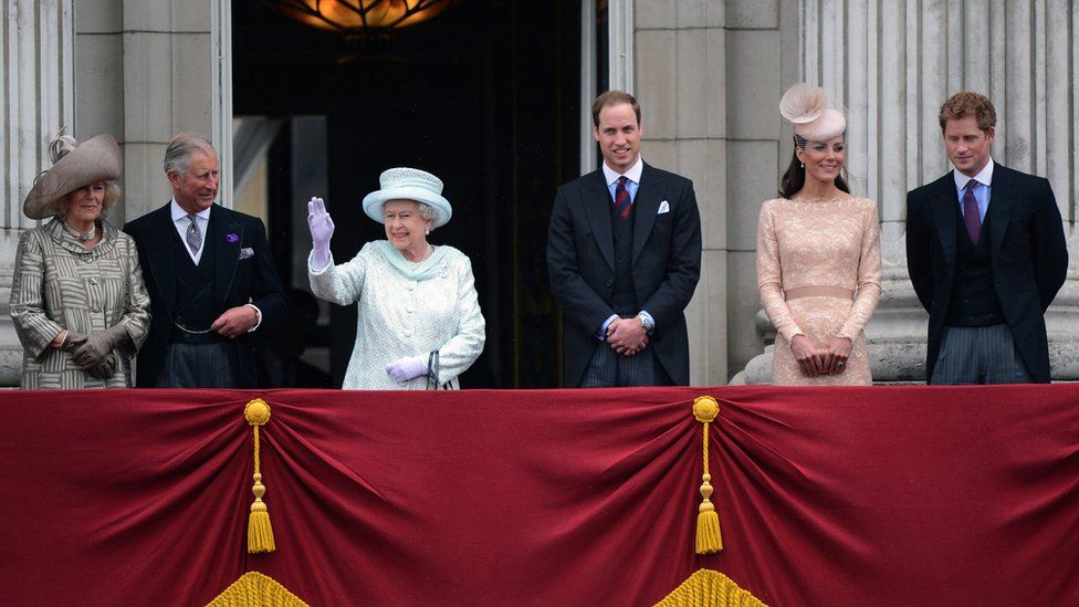 Royal Family on the balcony for the Diamond Jubilee in 2012