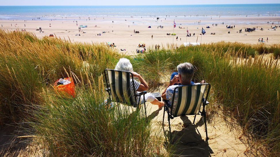 People at Camber Sands
