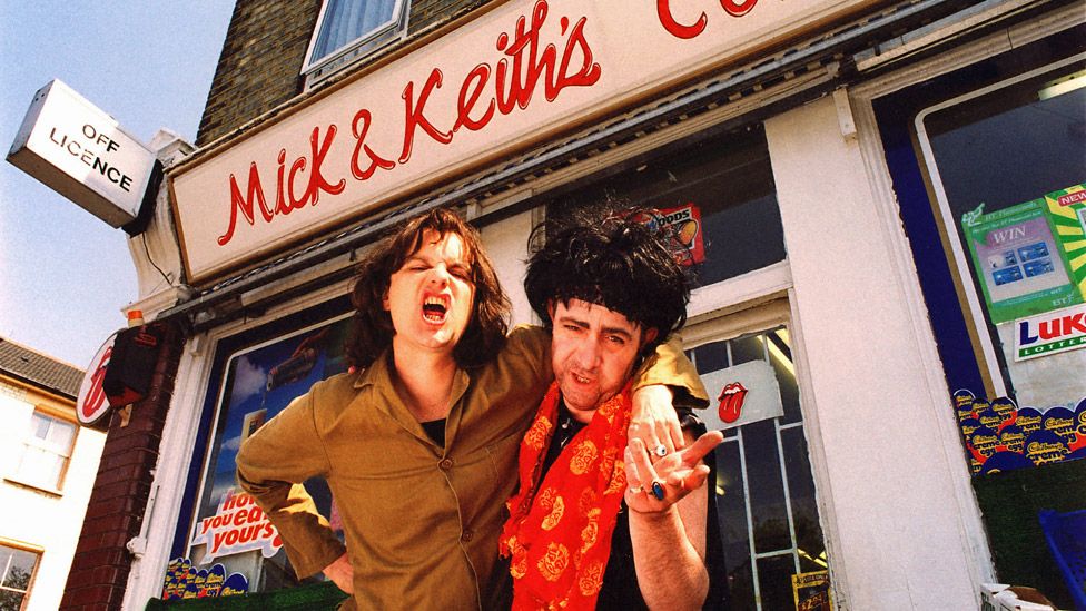 Phil Cornwell as Mick Jagger and John Sessions as Keith Richards in Stella Street