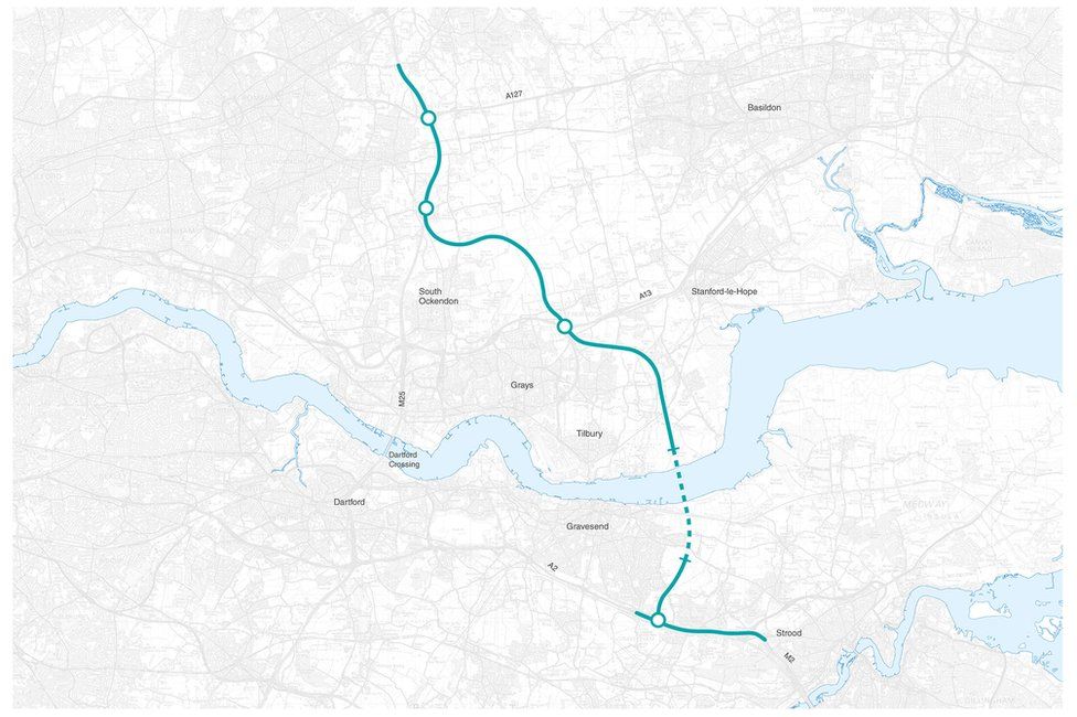 The route plans to connect the M2/A2, A13 and M25