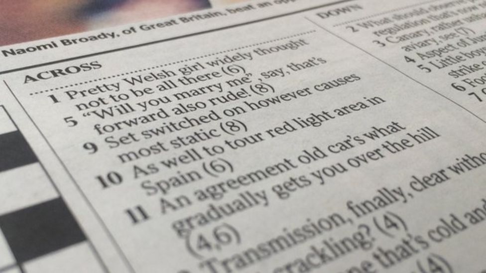Bride to be says 'yes' to Times crossword proposal BBC News
