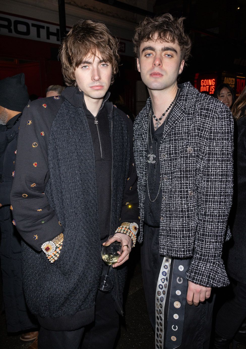 Gene and Lennon Gallagher at Chanel Metiers d'Art in Manchester