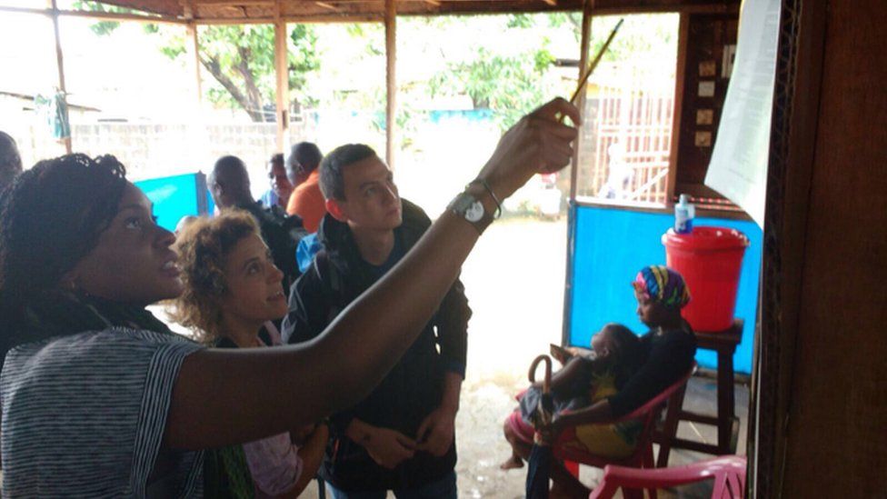 Maria Saavedra-Campos visits local hospital in Freetown