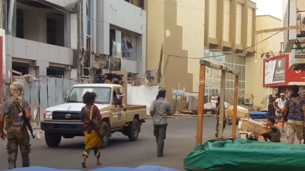 Fighting in Aden in 2019