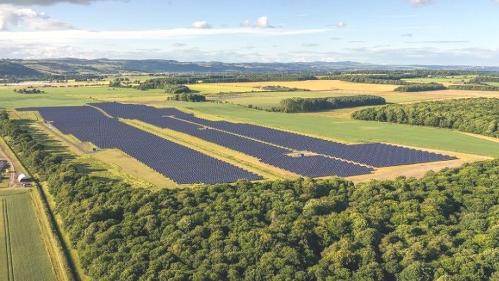 Solar farm currently is at Errol Estate in Perthshire