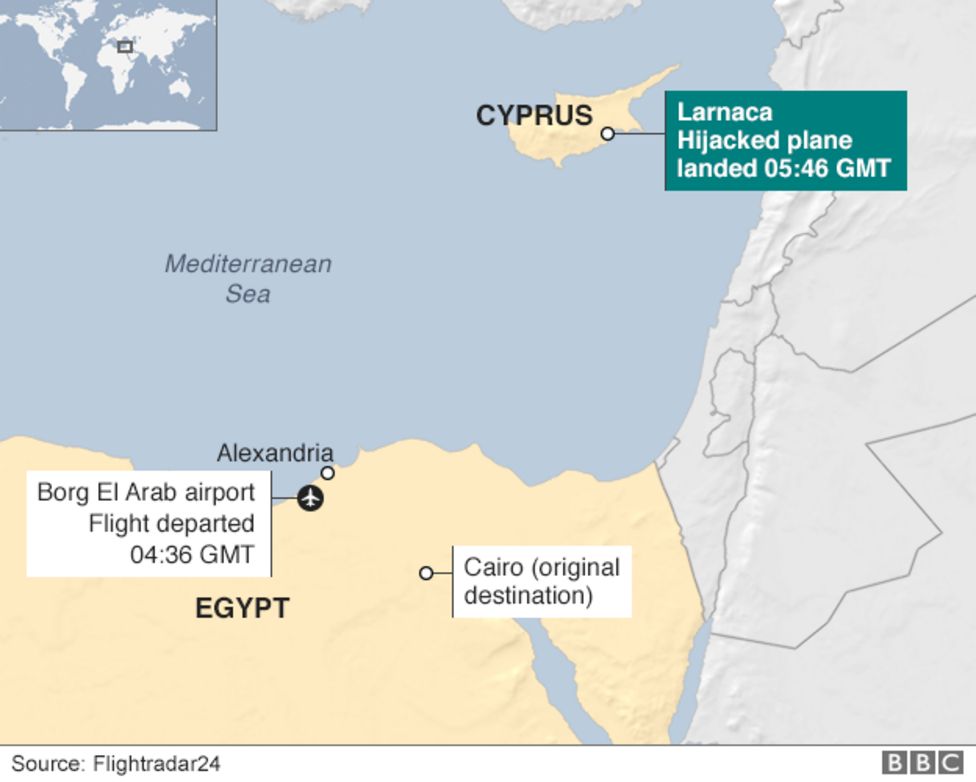 EgyptAir hijack: Man surrenders at Larnaca airport - BBC News