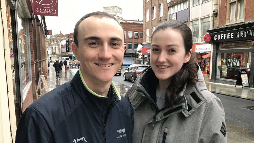 Max Corrigan and Lexi Powell on Bedford High Street