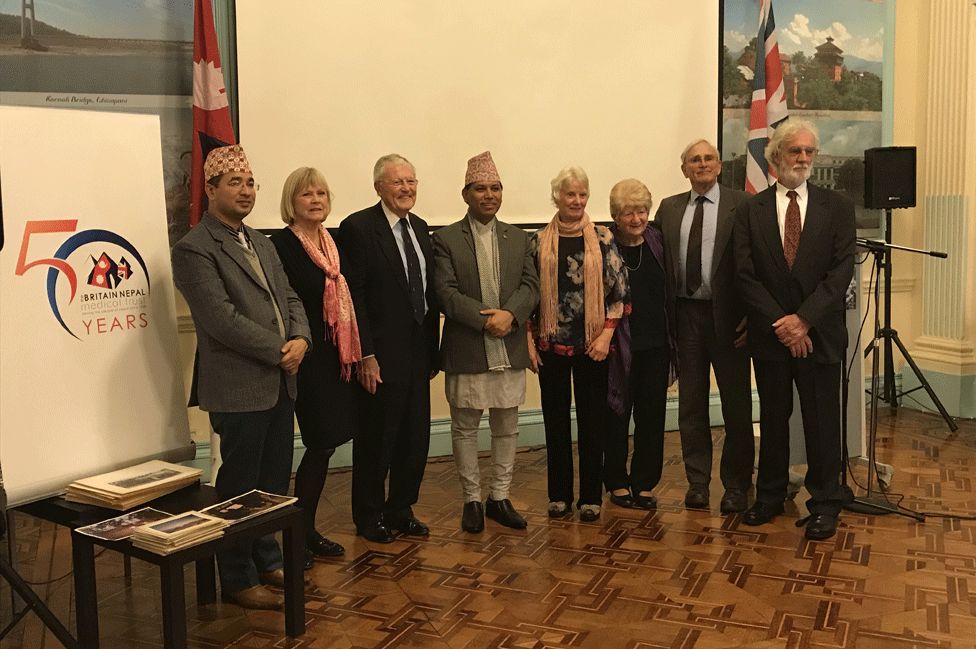 Some of the original team at the Nepalese embassy in London in 2017