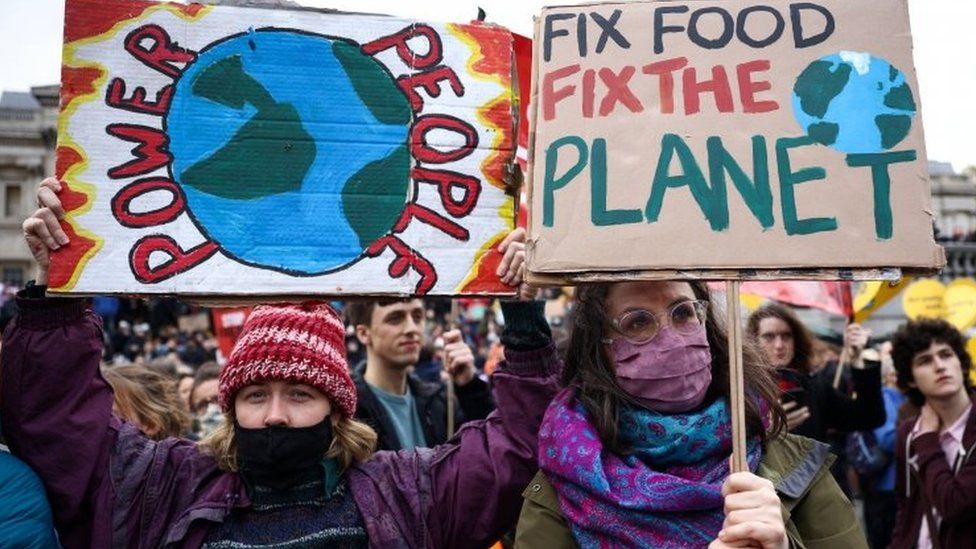 Protesters in London