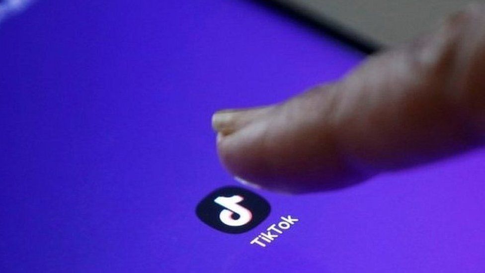 TikTok app seen on mobile phone screen