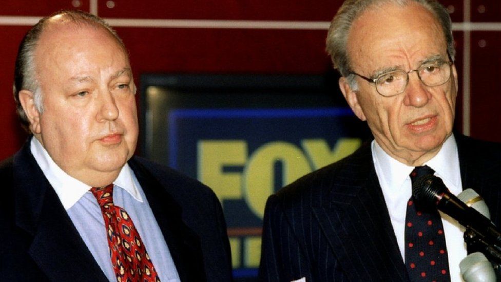 An 1995 archive picture of Rupert Murdoch and Roger Ailes