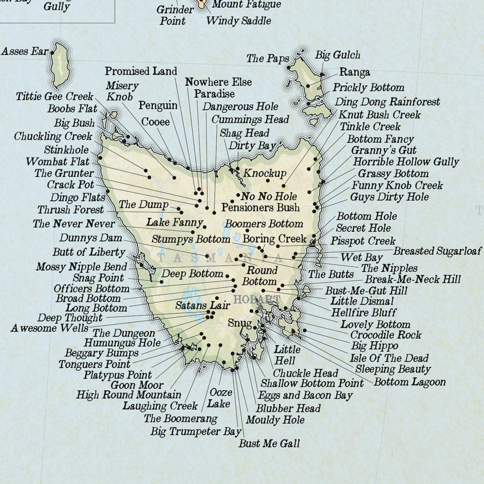 Tasmania has many rude place names - such as No No Hole