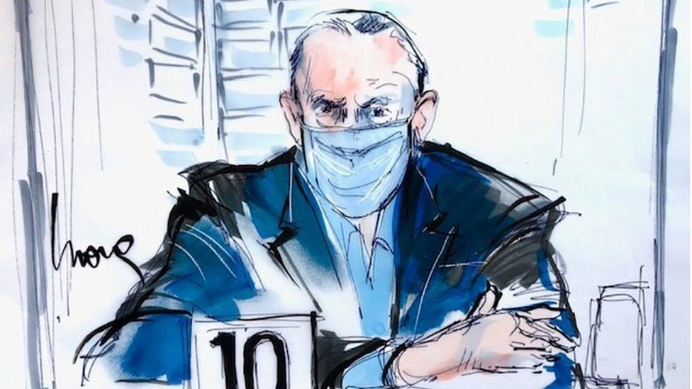 Salvador Cienfuegos, former Defence Minister for Mexican ex-president Enrique Pena Nieto, appears for his arraignment in Los Angeles, US, October 16, 2020 in this courtroom sketch.