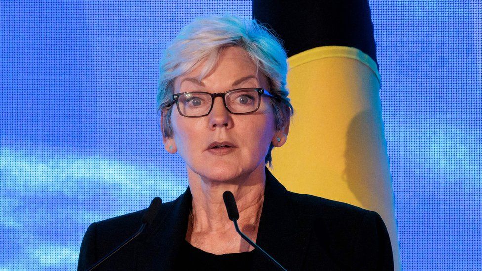 Jennifer Granholm, US Secretary of Energy, speaks at the Sydney Energy Forum on July 12, 2022, in Sydney.