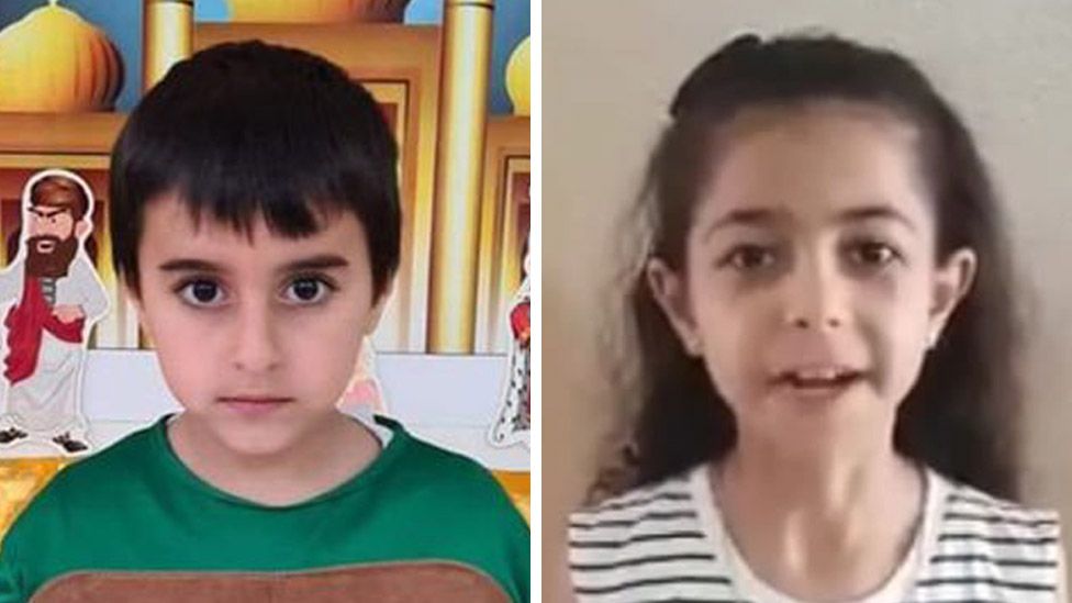 Five-year-old Israeli Ido Avigal and nine-year-old Palestinian Yara al-Kawalek