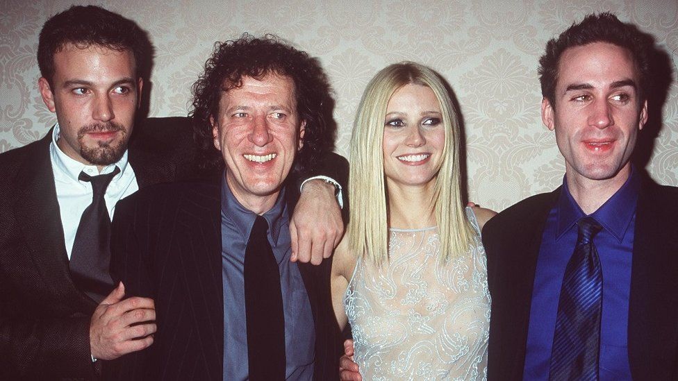 (Left to right) Ben Affleck, Geoffrey Rush, Gwyneth Paltrow and Joseph Fiennes attending the premiere of Shakespeare In Love in 1998