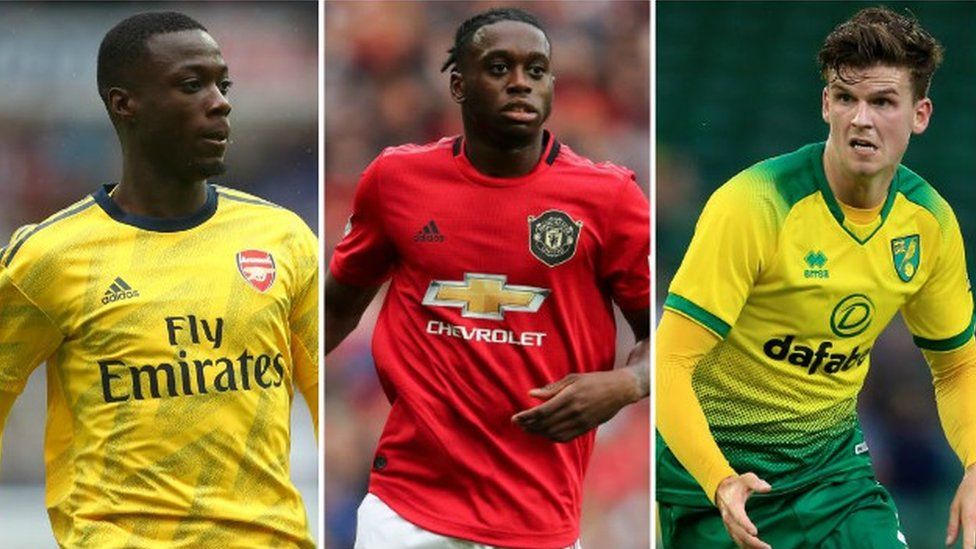 Nicolas Pepe, Aaron Wan-Bissaka and Sam Byram