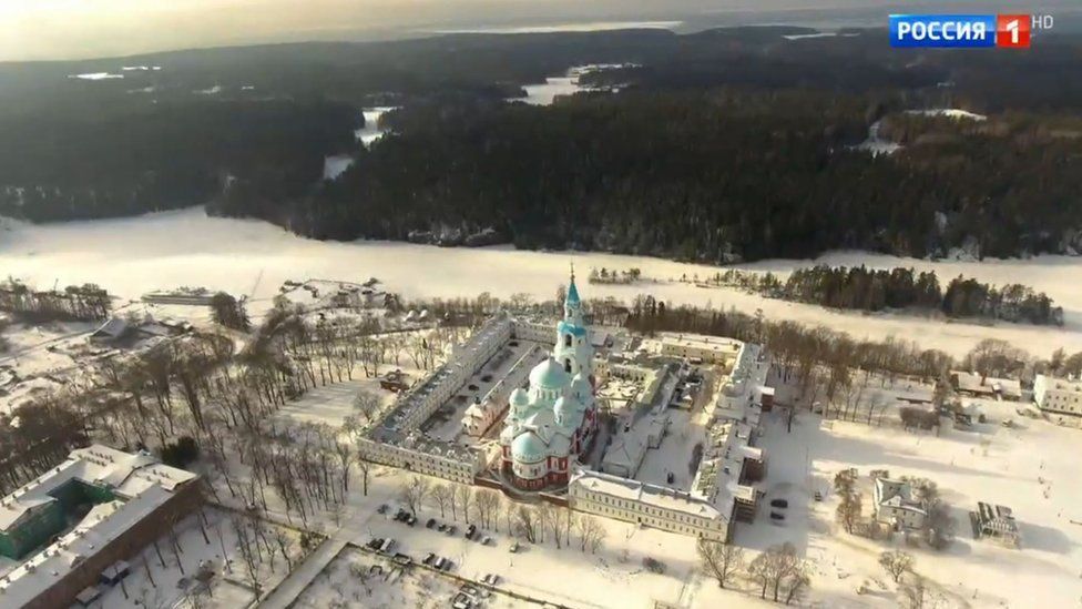 Screengrab from the Rossiya 1 documentary Valaam