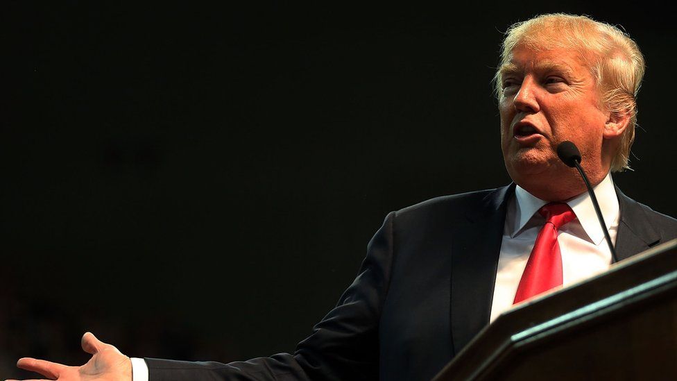 epublican presidential frontrunner Donald Trump speaks at the Mississippi Coast Coliseum on January 2, 2016 in Biloxi, Mississippi.