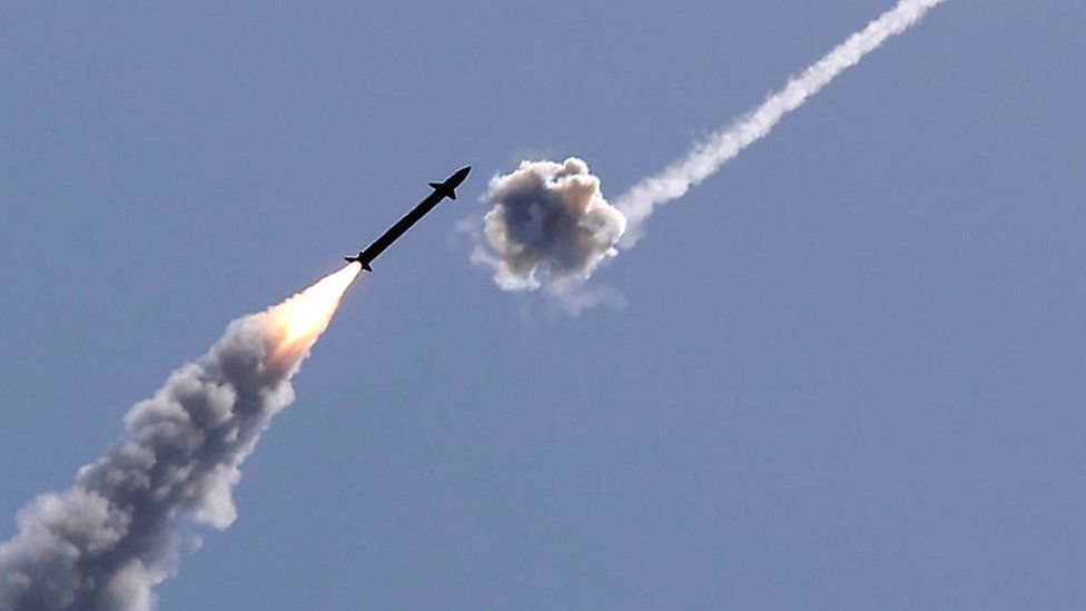 Iron Dome missile intercept