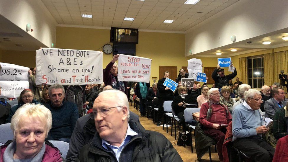 Protestors at the meeting at Harper Adams University