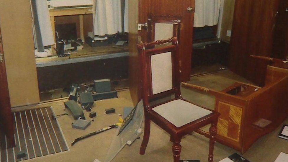 Michael Spiers store in Truro following the raid