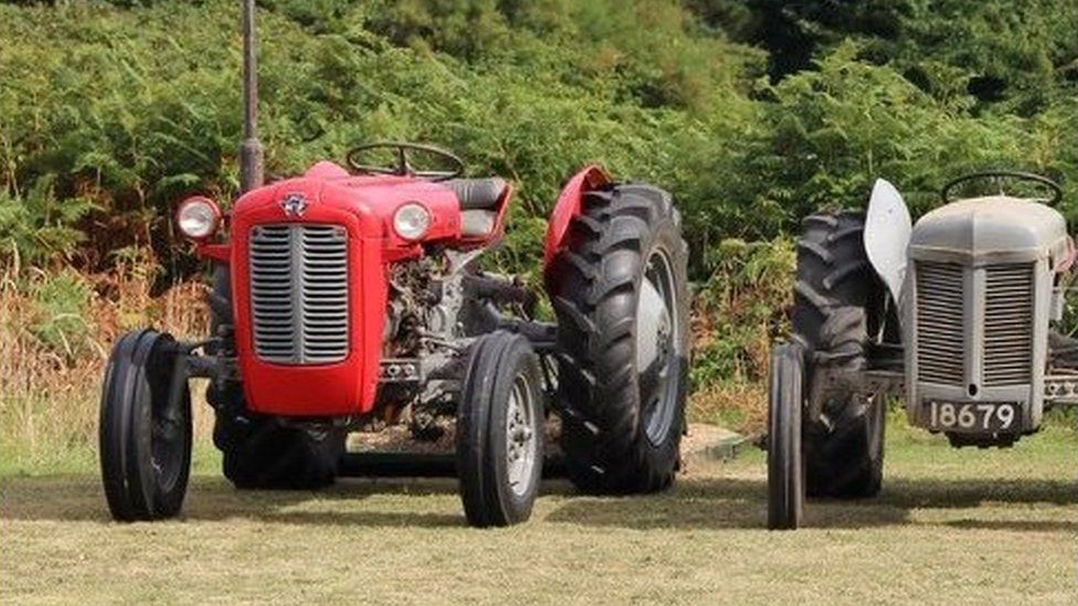 Horace Camp's Massey 35 1959 tractor (left)