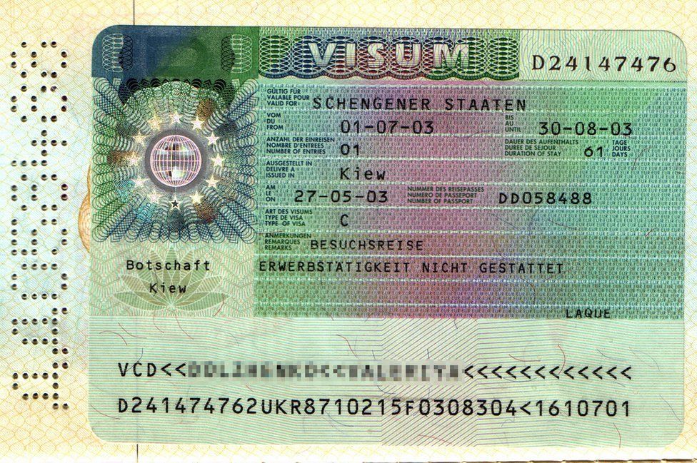 Schengen visa - file pic