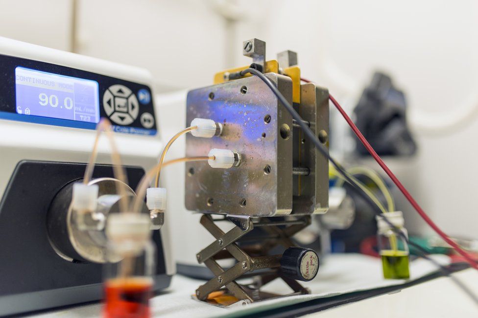 A "flow" battery designed by Harvard