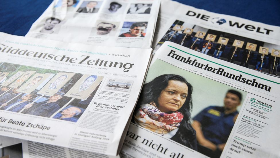 German newspaper front pages