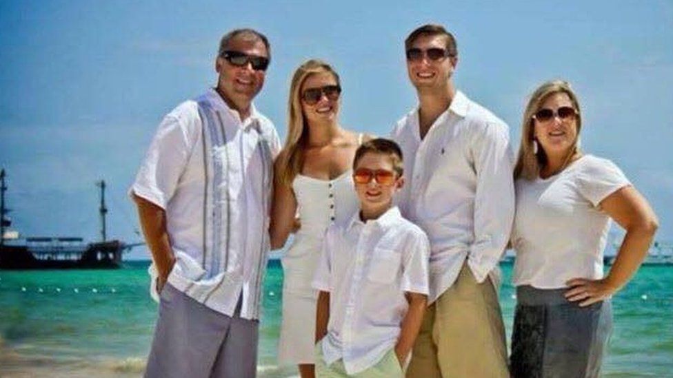 The Copeland family. From left to right, Sean, Meagan, Brodie, Austin and Kim Davis, a family friend