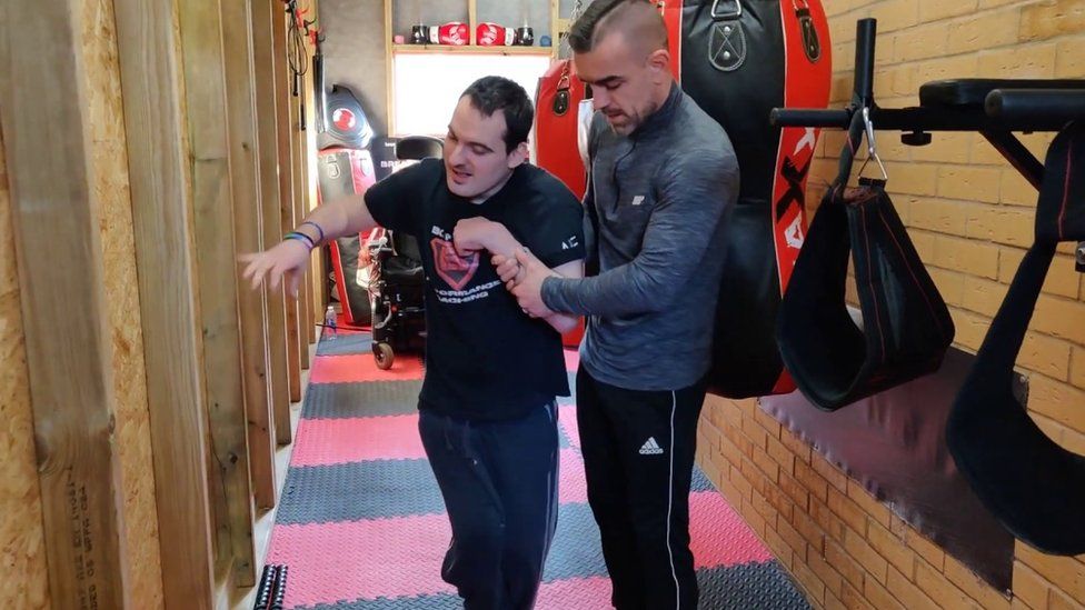 disabled fitness fanatic sets up milton keynes gym bbc news