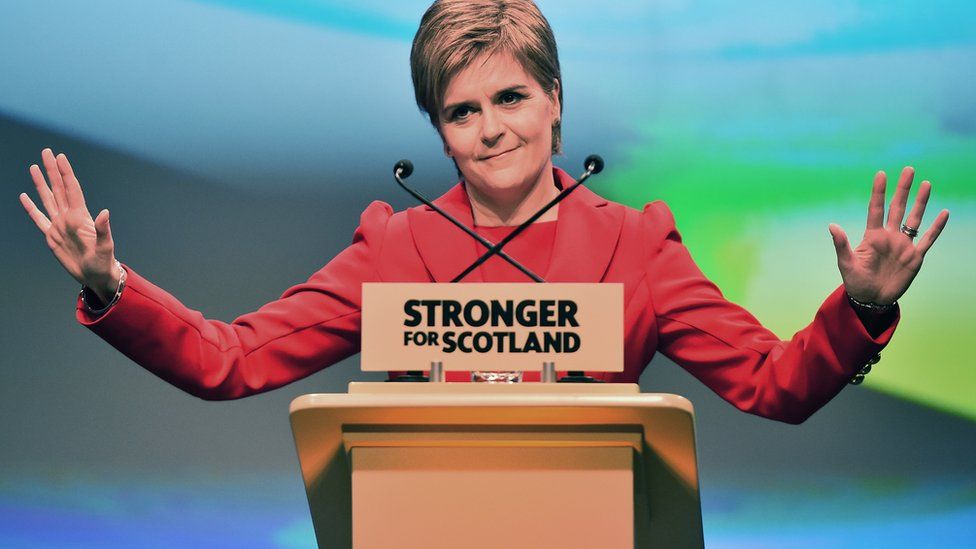 Nicola Sturgeon, leader of the Scottish National Party